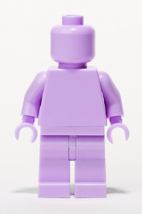 Medium Lavender Lego Monochrome minifigure